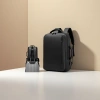 Black backpack with large capacity for casual student commuting, water-repellent and wear-resistant Specification image